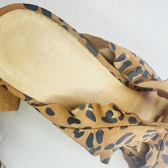 Free People | Cheetah‎ Heel Sandals, size 10.5 - Picture 7 of 8